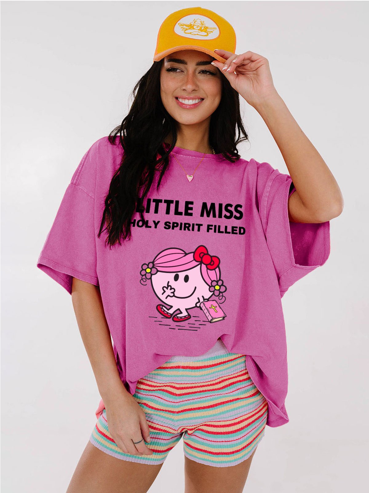 Little Miss Holy Spirit Filled Washed Christian T-shirt