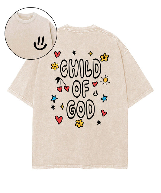 Child Of God Double Sided Washed Christian T-shirt